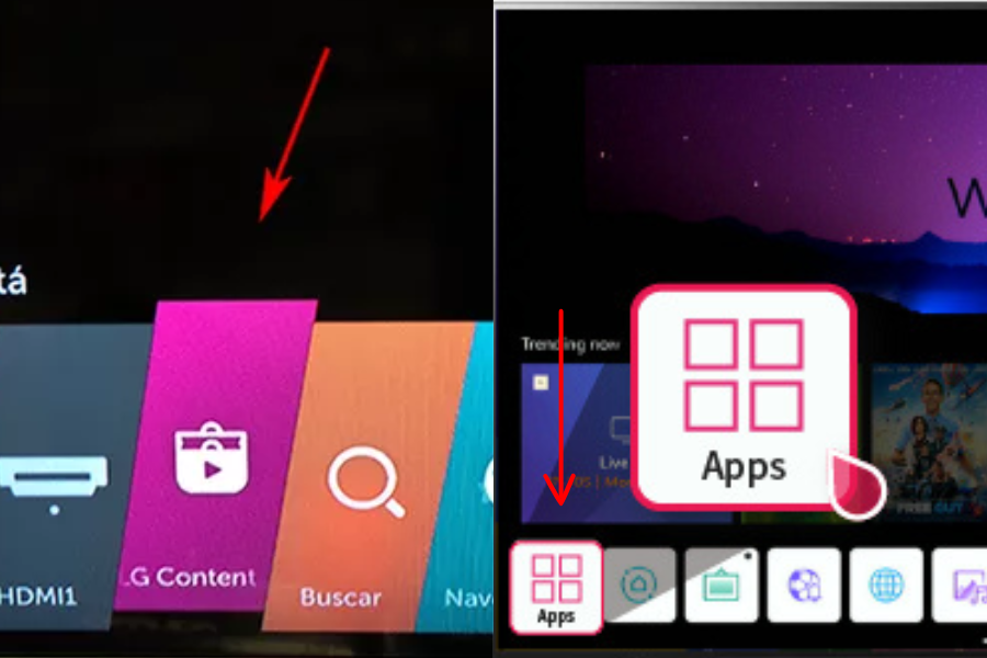 ícones da loja de aplicativos da smart tv lg web os